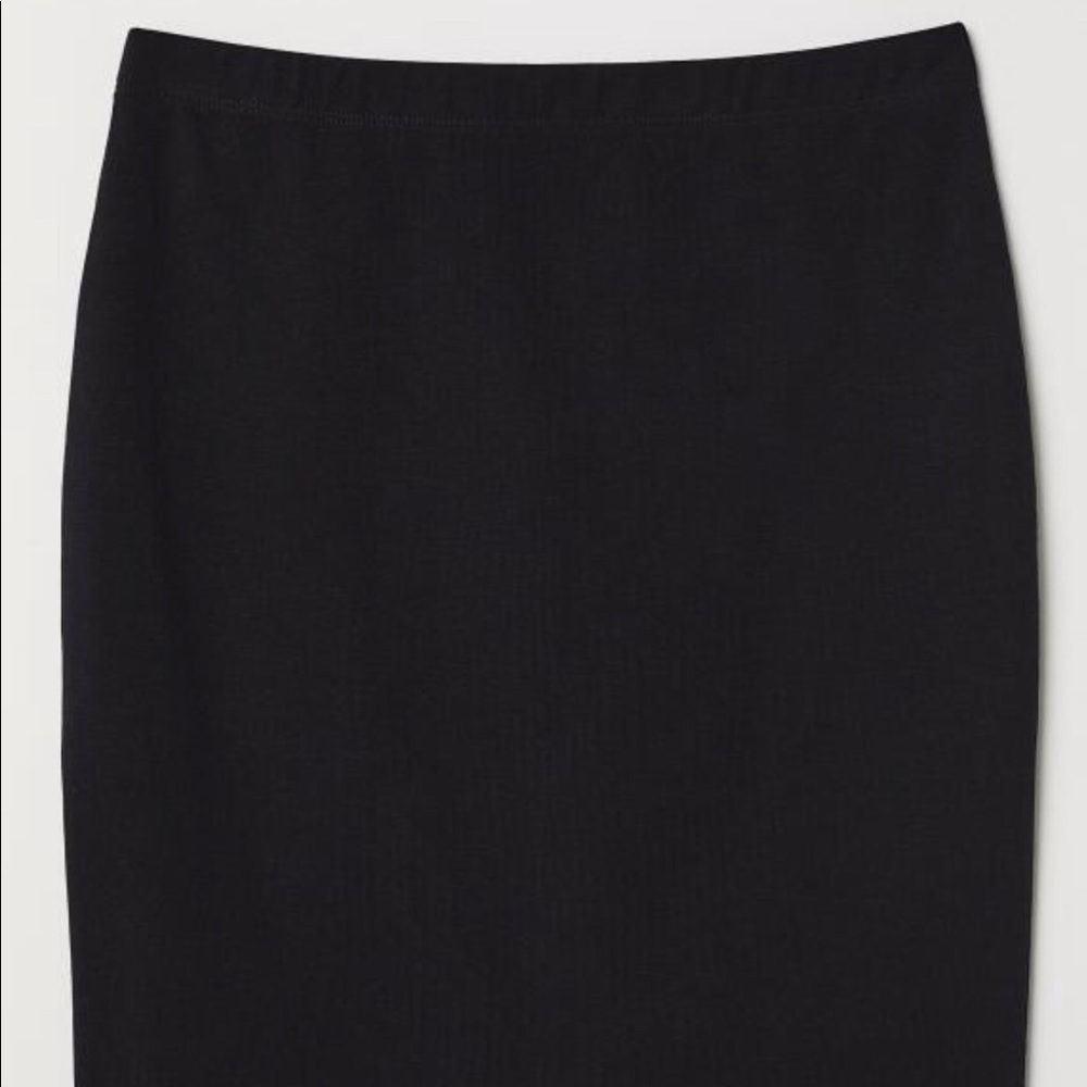 H&M Black Seamless Cotton Pencil Skirt - SZ. XL